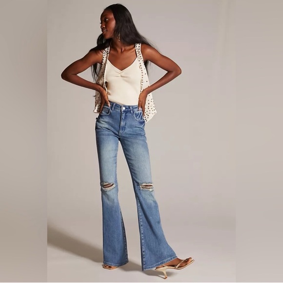 Pilcro Ripped Flare Jeans: The Icon-Size 30 - Picture 1 of 7